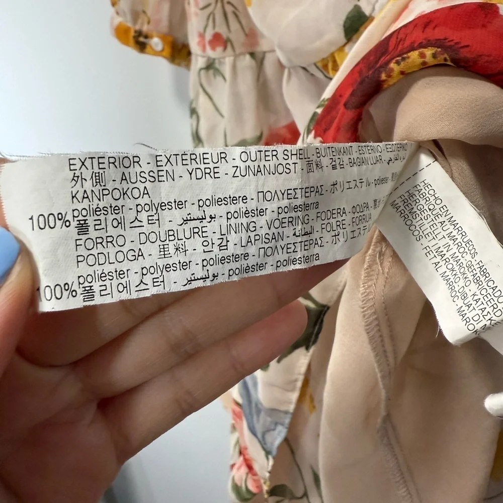 Blogger’s Favourite Zara Floral Print Maxi Shirt Dress size S - Picture 15 of 16